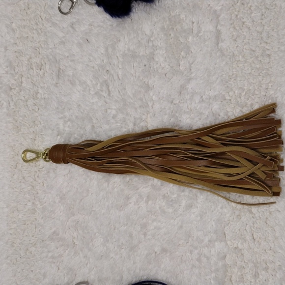 Two Tassels and Fuzz Ball Keychain Assorted Lot of 3 - Picture 3 of 7